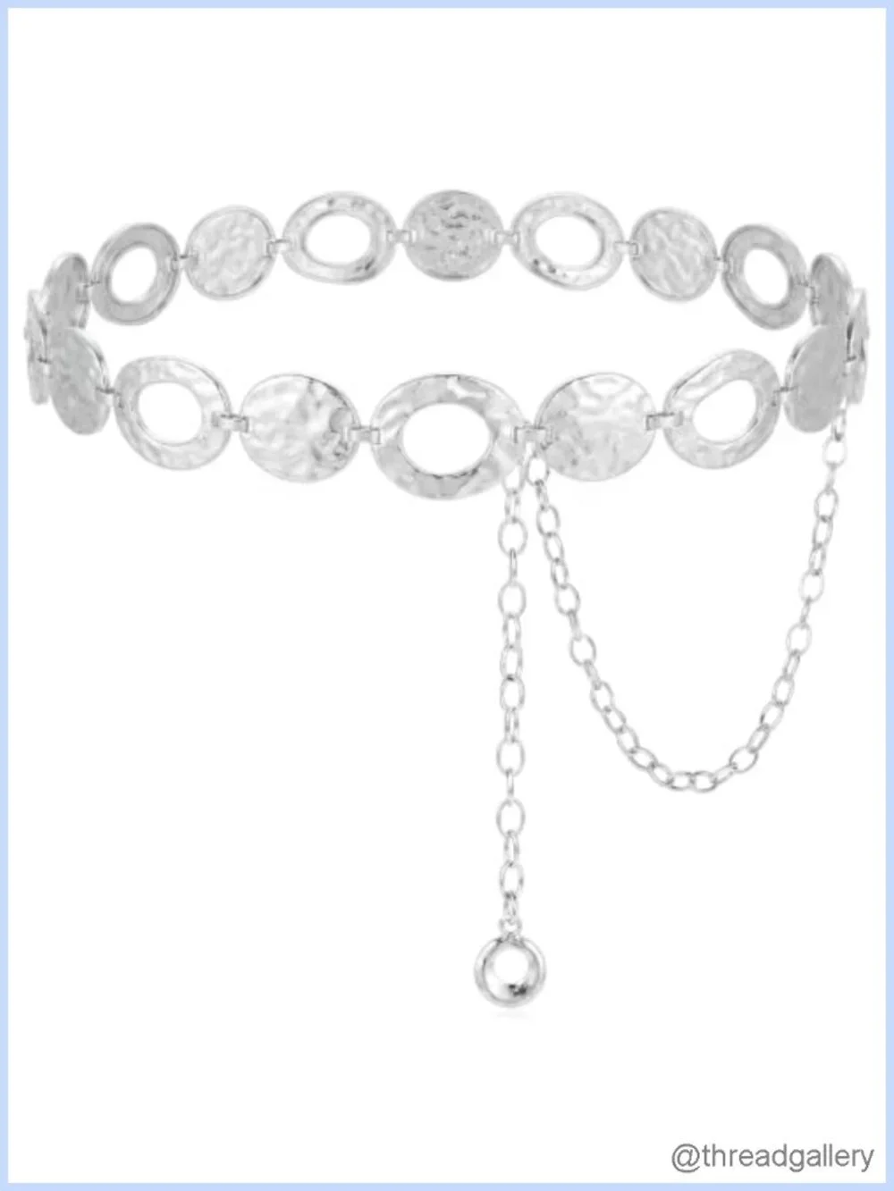 Metal Chain Waist Belt Adjustable for Dresses Jeans